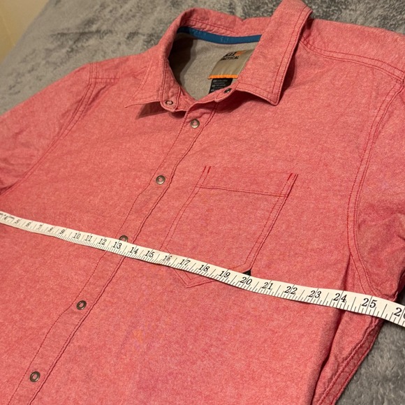 5.11 Tactical Men's XL Short Sleeve Button Up Shirt Red Heathered Outdoor Work - Picture 6 of 7
